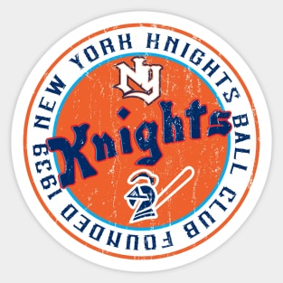 New York Knights Ball Club seal patch Sticker